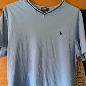 Blue vintage polo V neck